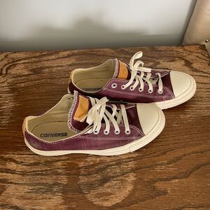 Red converse sneakers